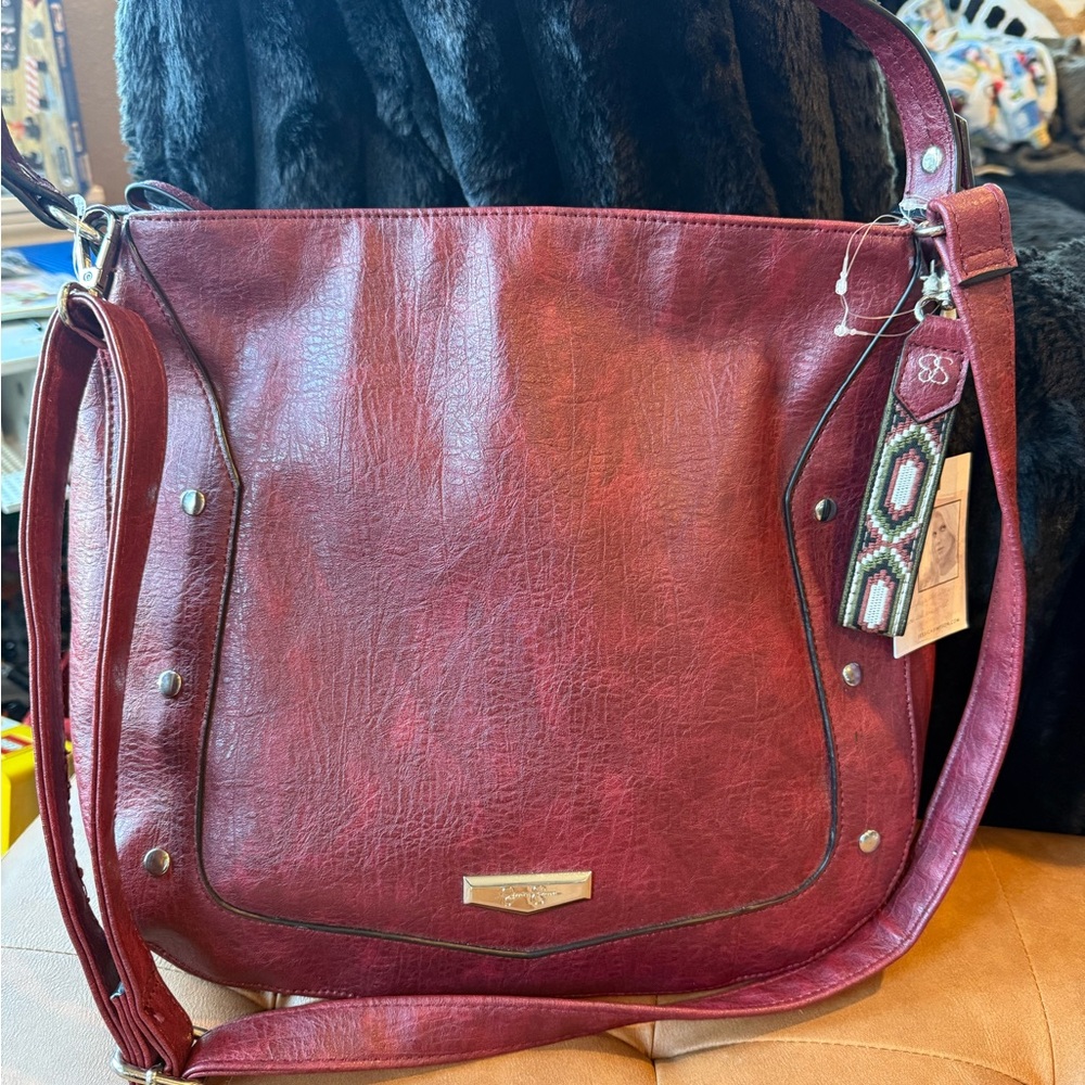 NWT Jessica Simpson Burgundy Shoulder Bag